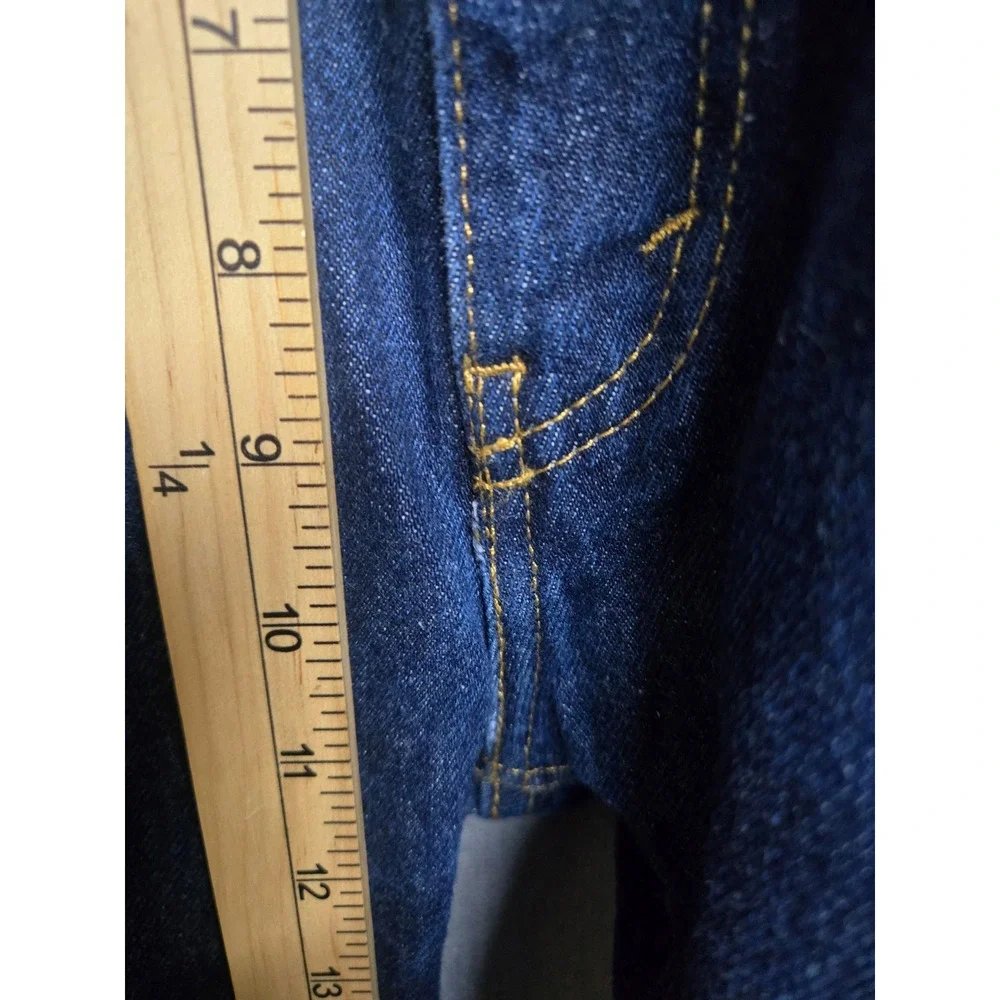 Levis 505 Mens Regular Fit Straight Leg Dark Wash Indigo Denim Jeans 36x29